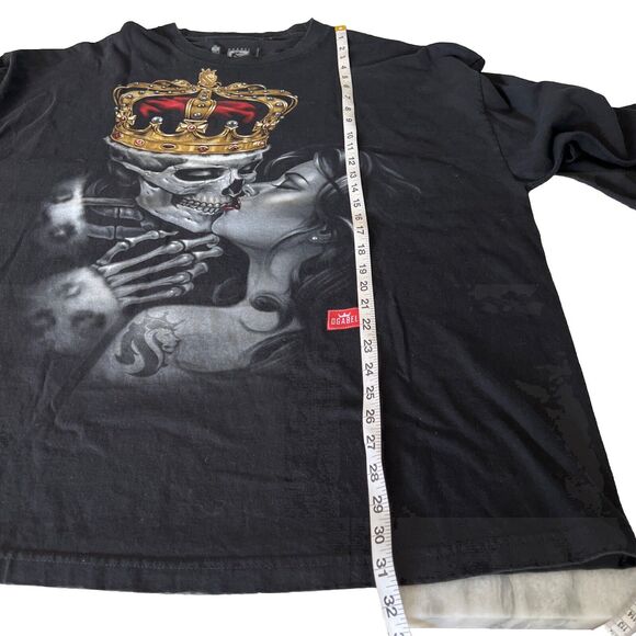 OGabel Lost-King T-Shirt 3XL Skull King Graphic-Tee Grunge EUC Long Sleeve - Picture 6 of 6
